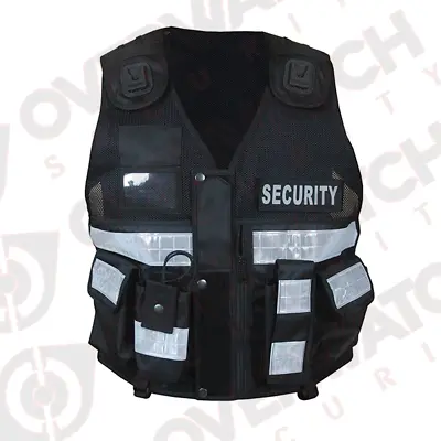 $149 • Buy Overwatch TB2 Black Reflective Load Bearing Vest - Including  Security  Patches