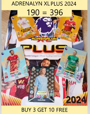 Panini ADRENALYN XL Plus  Premier League 2024 CARDS  190 = 396 Buy 3 Get 10 Free • £0.99