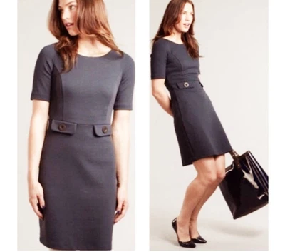 £44.27 • Buy Boden Audrey Black Sheath Dress Sz 4 Long
