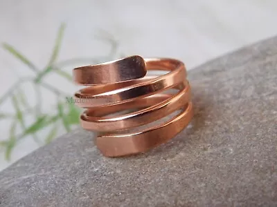 Harvey Copper Band Men Women Arthritis Adjustable Rings For Solid Copper Jewelry • $10.27