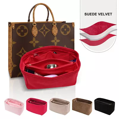 Suede Velvet Bag Purse Organizer Insert For Onthego MM And Neverfull MM PM AU • $11.89