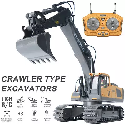 2.4GHz Remote Control Excavator Toy For Kids 1:20 RC Crawler Excavator Toy DsuUM • $93.79