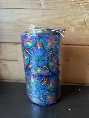 Large Swazi Multi-Coloured African Candle • £5