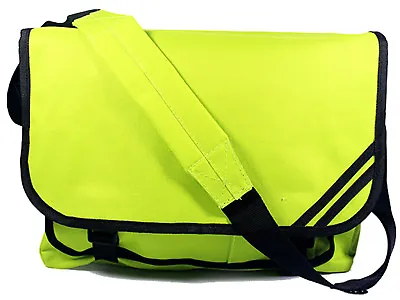 Messenger Bag Laptop Friendly Handbag School Tote 10 COLOURS Fast Dispatch • £8.59