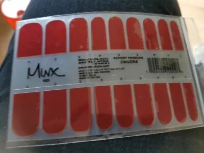 Red MINX PROFESSIONAL NAIL WRAPS NEW SALON QUALITY  • $18.65