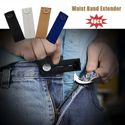 £4.54 • Buy Waist Band Extender Button Trouser Maternity Expander Jeans Elastic Collar Cuff