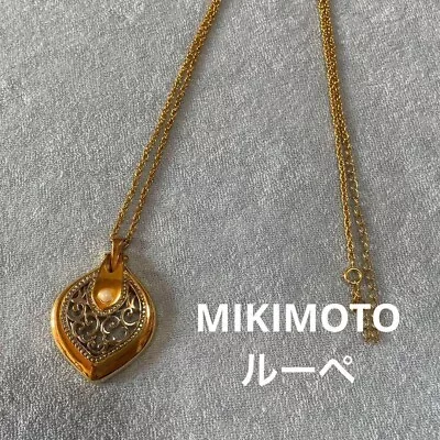 MIKIMOTO Pearl Magnifying Glass Gold Long Necklace Vintage Limited • $139.99