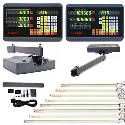 2/3 Axis Orange DRO Display W/ Precision Linear Scale 5um (0.005 ) 100-1000mmUS • $55.66