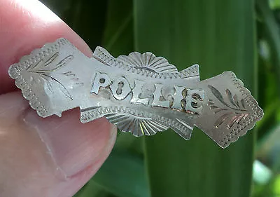 Vintage  Sterling Silver Name Brooch 1907 Chester  - POLLIE Or Polly • £58.99