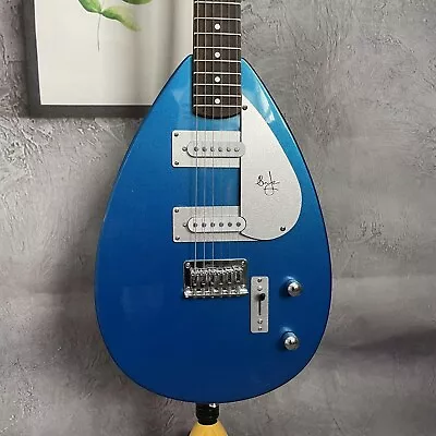 1 Custom Mark III Blue Teardrop Shape Electric Guitar 6 String SS Pickup • $258.11