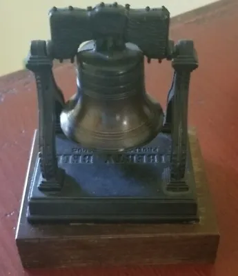 $12.50 • Buy Vintage Collectible Desktop Brass Liberty Bell By Ampros - Bell Clangs - GC