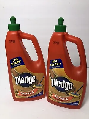 Lot Of 2 Pledge Wood Floor Cleaner Safely Cleans ORANGE Discontinued Rare • $39.99