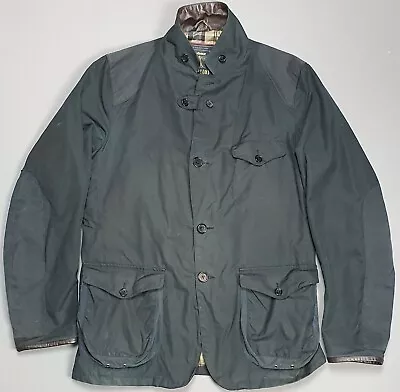 Barbour Beacon Sports Wax Jacket Men’s UK Large Navy Blue Waxed Bond Skyfall • £250