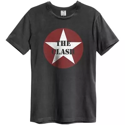 £22.95 • Buy Amplified The Clash Star Logo Unisex Cotton Charcoal T-shirt