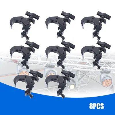 8 Pack Stage Lighting Clamps DJ Light Truss Clamp Set 330lbs Heavy Duty Black • $66.50