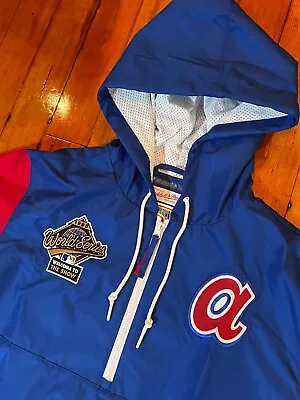 Atlanta Braves Mitchell & Ness Jacket Retro Size Large MLB New Lightweight • $99