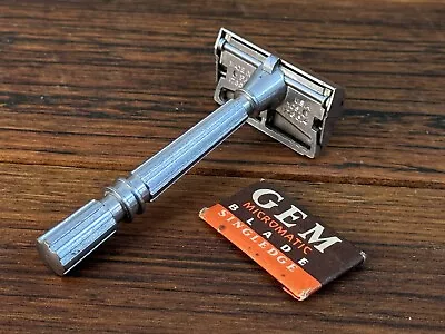 Vintage 1950'S GEM USA Micromatic Open Comb Single Edge Safety Razor #7 • $55