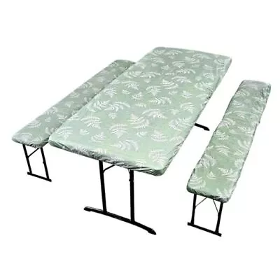  Picnic Table Cover With Bench Covers Camping Vinyl Tablecloth With Flannel  • $16.73