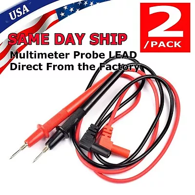 2X Digital Multimeter Meter Universal Probe Wire Cable Test Leads High Quality • $5.99