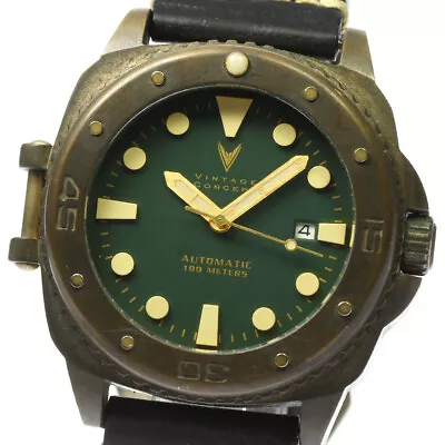 VINTAGE CONCEPT Date Green Dial Automatic Men's Watch_800678 • $411.60