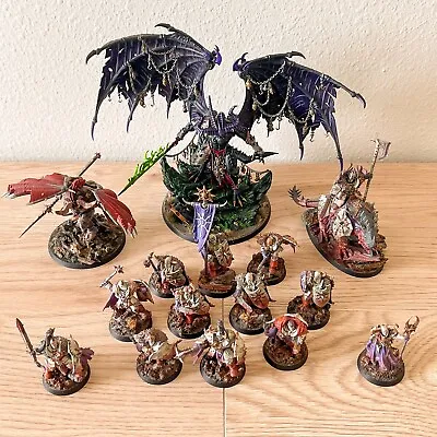 Warhammer Chaos Daemons - Painted Slaves Of Darkness Army - BoxedUp (145) • $99.95