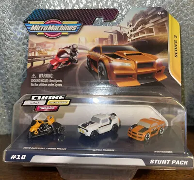 Micro Machines Stunt Pack  Series 3 #10 - Race Cycle & Trailer Hognose Condor • $10