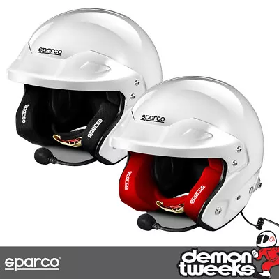 Sparco RJ-i Intercom Helmet Fibreglass FIA & Snell Approved Motorsport In White • £615.65