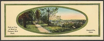 Vntg 1911 Postcard Path Top Of Bluff Putnam Hill Park Zanesville Ohio 7 X 2 3/4  • $8