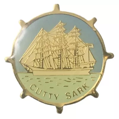 Vintage Cutty Sark London Historic Ship Wheel Travel Souvenir Pin • $9.99