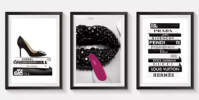 £6.49 • Buy Set Of 3 Fashion Vogue Designe Perfume Art Bedroom Home Posters Living Room 