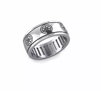 *****Elven Star Sterling Silver Spinner Ring By Peter Stone Unique Fine Jewelry • $48.38