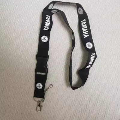 For Yamaha 1PCS Motorsport Black Lanyard Neck Strap Key Chain Cell Phone Keyring • $9.99