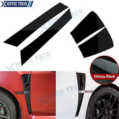 Black Front Fender Upper & Lower Air Vent Sticker For Subaru WRX STI 2015-2021 • $16.98