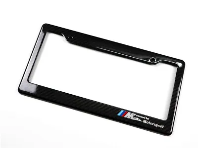 Real Carbon Fiber License Plate Frame Tag Cover For BMW Series 1 2 3 4 5 M • $29.99