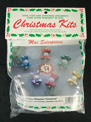 Vintage Holiday Miniature Ornaments Beaded Stars Snowflakes Christmas Craft Kit • $4.24