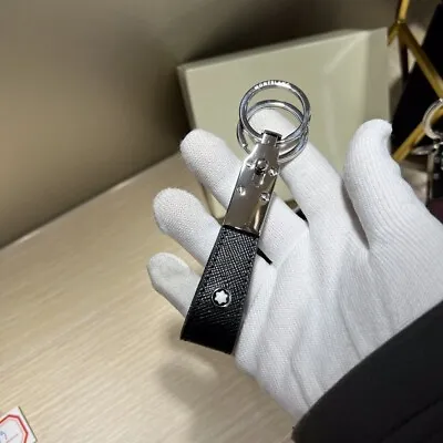 MONTBLANC 128600 Sartorial Black Leather Key Ring Gift Keyring Chain • $136