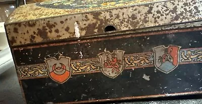 Vintage Whitman's Prestige Chocolates Tin Treasure Chest Rusty Trunk Valentines • $7