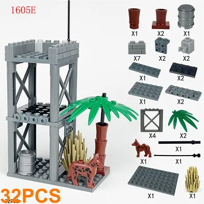 MOC PDF Paper Instructions Military Post Base Signal Tower Mini Army Figures Set • $15.19