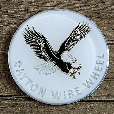 $20 • Buy White And Chrome Dayton Eagle Wheel Chips Set Of 4 Size 2.25in