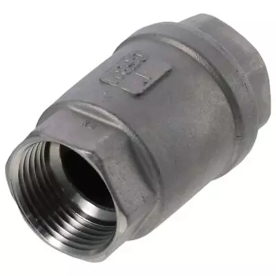 Silver One-way Valve 1 Inch NPT Backflow Valve  Oil Water Gas • $24.98