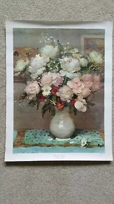 Peonies And Roses Oil Painting Print On Canvas Marcel Dyf • $39.99