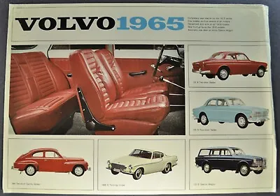 1965 Volvo Brochure Sheet 122S Sedan Wagon 1800S Coupe Original 65 • $16.95