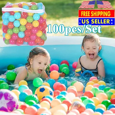 Baby Ball Pit BPA Free Ball Pool Balls For Swim Toys Colorful Plastic Play Balls • $14.99