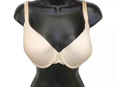 Wacoal Bra 36DD Beige French Garden Seamless Underwire T-shirt Lined Lace 85340 • $15.99