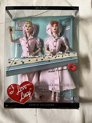 I Love Lucy Barbie Lucy & Ethel Job Switching Episode 39 Doll 2008 L9585 BH1 • $40