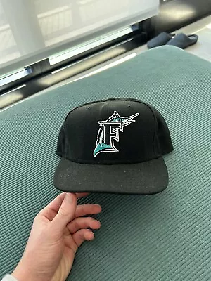 FLORIDA MARLINS Vintage New Era MLB Diamond Collection Fitted Cap Hat Sz 7 3/8 • $15