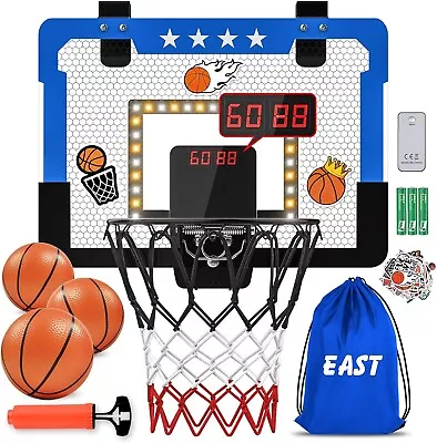 Mini Indoor Basketball Hoop For Kids Double Electronic Scoreboard And LED Light • $46.89