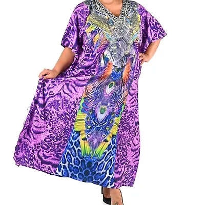 Animal Print Free Size Caftan Beautiful Long Kaftan Dress 1416182022 • $45