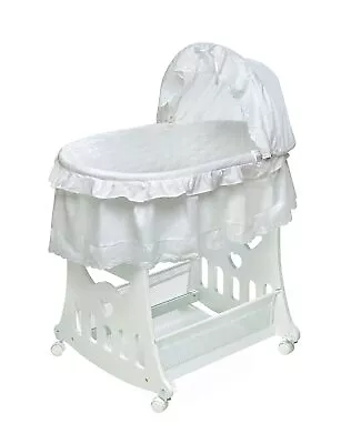 $39.95 • Buy Portable Rocking Baby Bassinet With Toybox Base, Short Skirt, And Pad 922