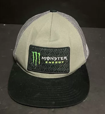 Monster Energy Baseball Hat Cap Alpinestars Athlete Snapback Gray Black Logo • $34.99